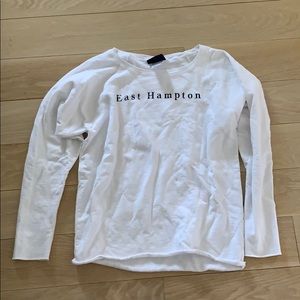 East Hampton White crew neck shirt
